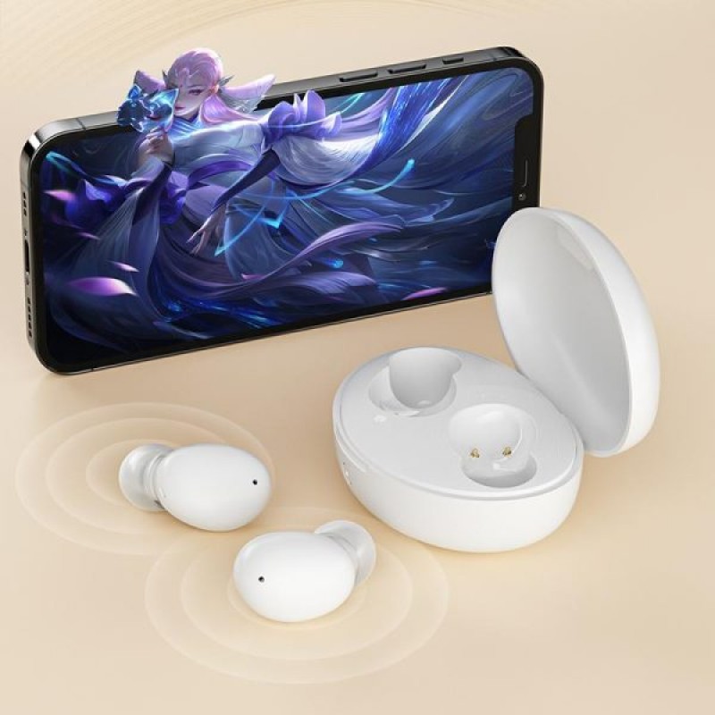 QCY T16 TWS WHITE 7.2MM DYNAMIC DRIVER-MIC NOISE CANCEL. MUSIC TIME: 3H. CALLING TIME: 3H. BLUETOOTH - 5867