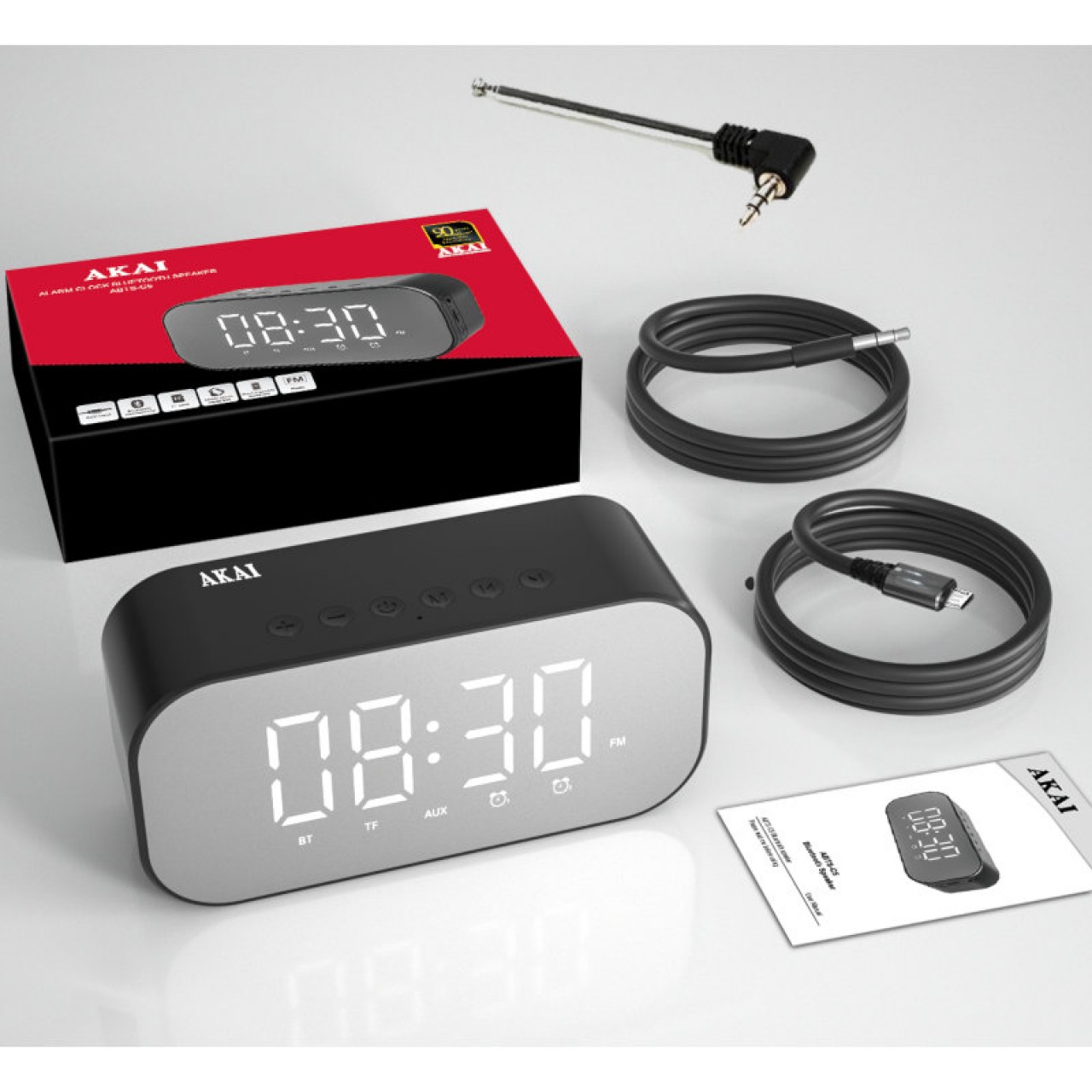 Akai ABTS-C5 Ξυπνητήρι και ηχείο Bluetooth με Aux-In, micro SD και FM – 3 W RMS - 5928