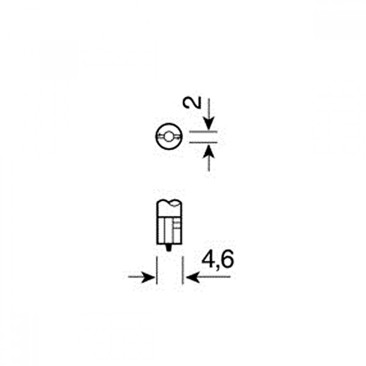 ΛΑΜΠΑΚΙΑ ΨΕΙΡΕΣ Τ5 12V/1.2W W2x4.6d ΜΠΛΕ - 6506