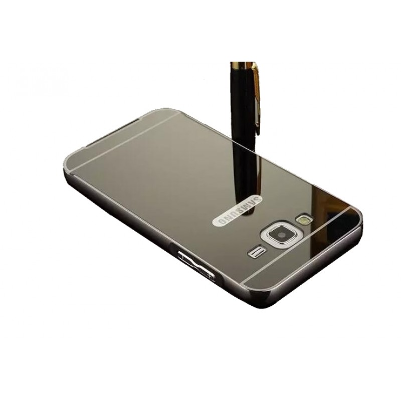 Θήκη Samsung Galaxy S7 Αλουμινίου Καθρέφτης - Μαύρο -OEM