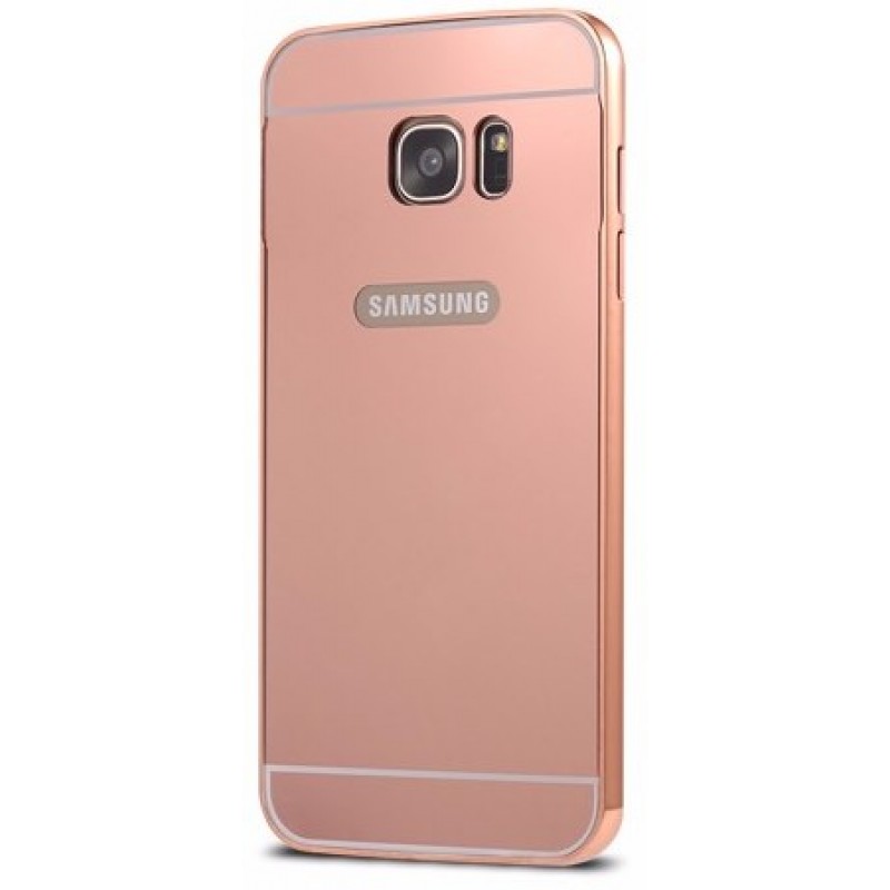Θήκη Samsung Galaxy S7 Αλουμινίου Καθρέφτης - Ροζ - OEM