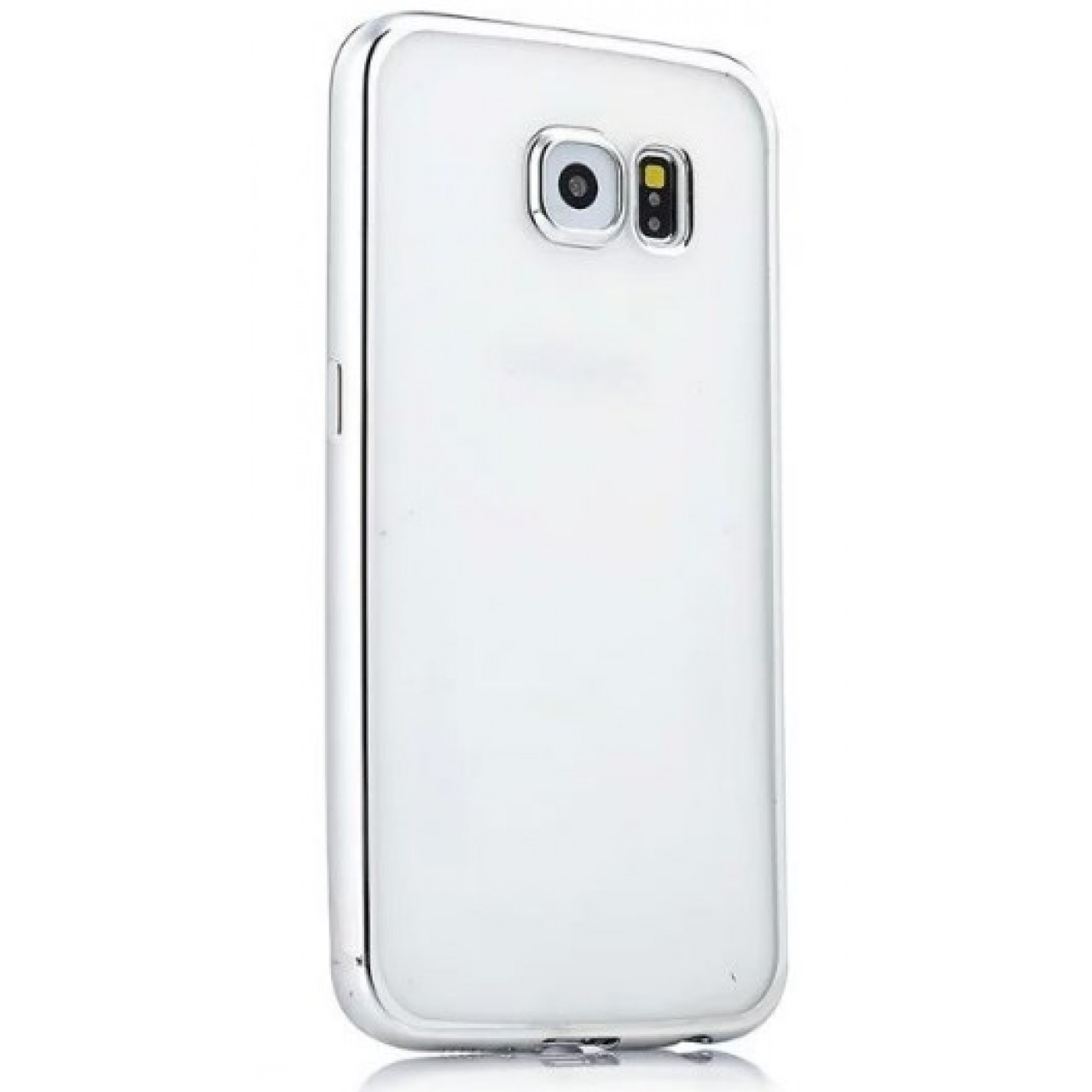 Θήκη Samsung Galaxy S6 Σιλικόνης TPU Πλαίσιο - 2222 - Ασημί - OEM