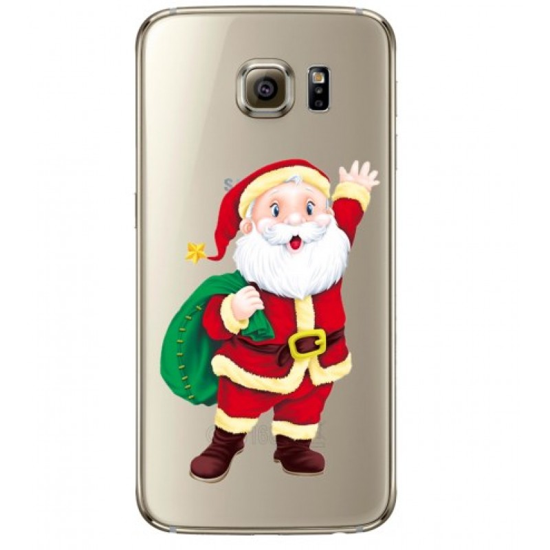 Θήκη Samsung Galaxy S6 Σιλικόνης TPU Santa Claus - Διάφανο - OEM