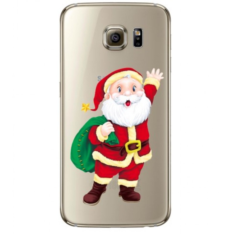 Θήκη Samsung Galaxy J5 (2016) Σιλικόνης TPU Santa Claus - Διάφανο - OEM