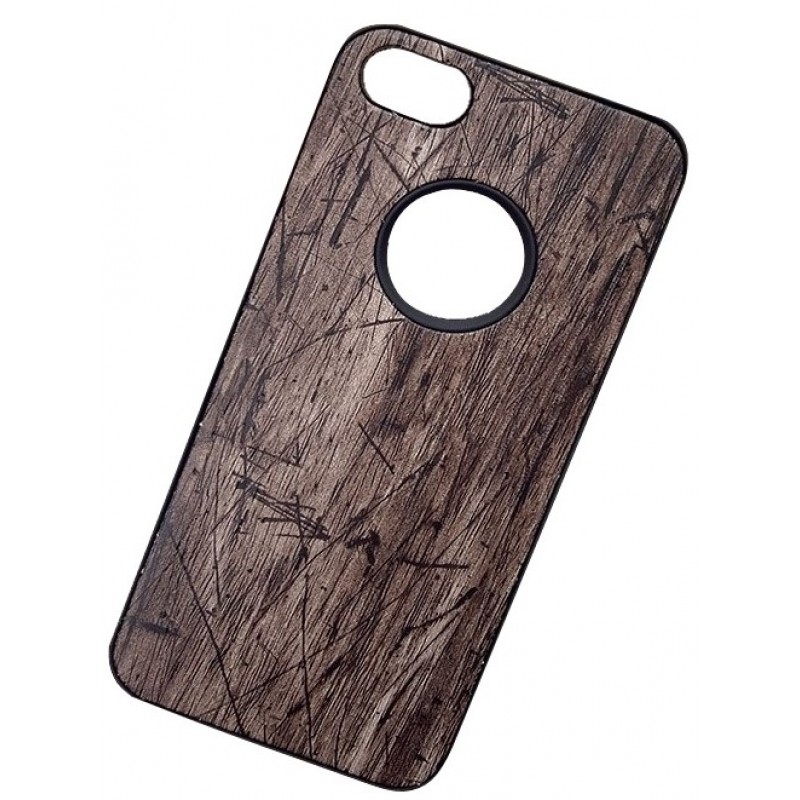 Θήκη iphone 4 / 4s Σκληρή Πλαστική PC - 2336 - Σχέδιο ξύλου Καφέ Σκούρο - OEM