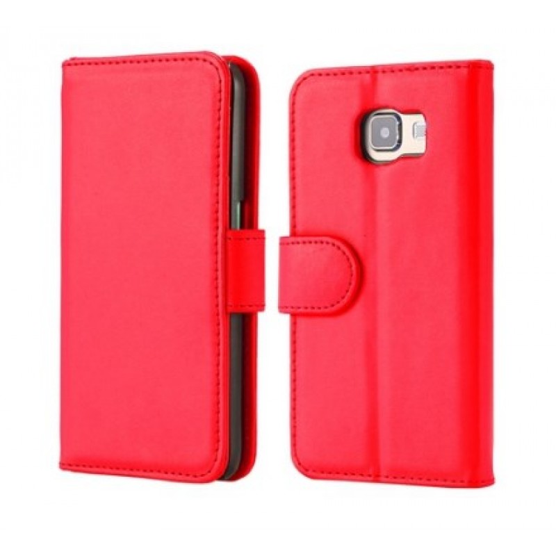 Θήκη Samsung Galaxy S6 PU Leather Πορτοφόλι - 2421 - Κόκκινο - OEM