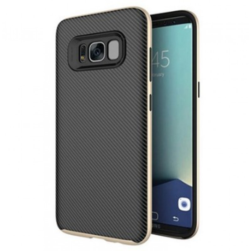 Θήκη Samsung Galaxy S8 Hybrid Σιλικόνης με Πλαστικό PC Πλαίσιο - 2593 - Χρυσό - OEM
