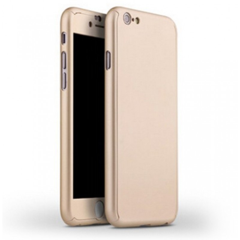 Θήκη iphone 6 Plus / 6s Plus Hybrid 360 Full body + Tempered Glass (Τζάμι) - Προστασία Οθόνης - 2687 - Χρυσό - OEM