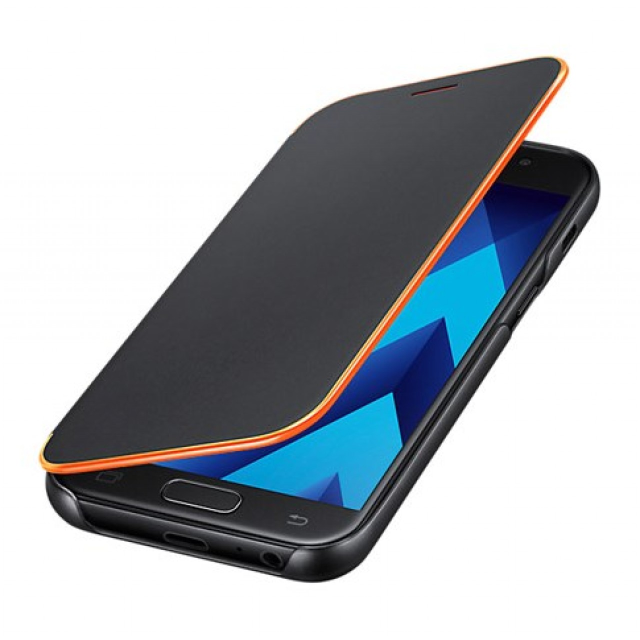 Θήκη Samsung Galaxy A3 2017 (Α320F) Οriginal Neon Flip Cover - 2735 - Μαύρο