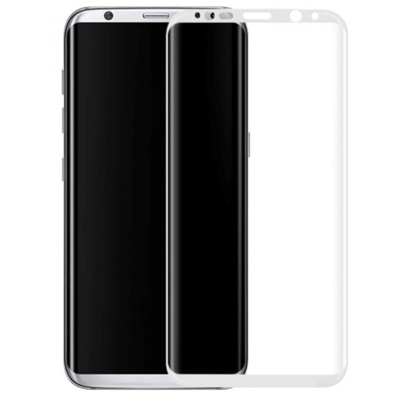 Tempered Glass (Τζάμι) - Προστασία Οθόνης για Samsung Galaxy S8 0.30mm 9H Full Cover 3D Curved Edge - 2947 - Λευκό - OEM