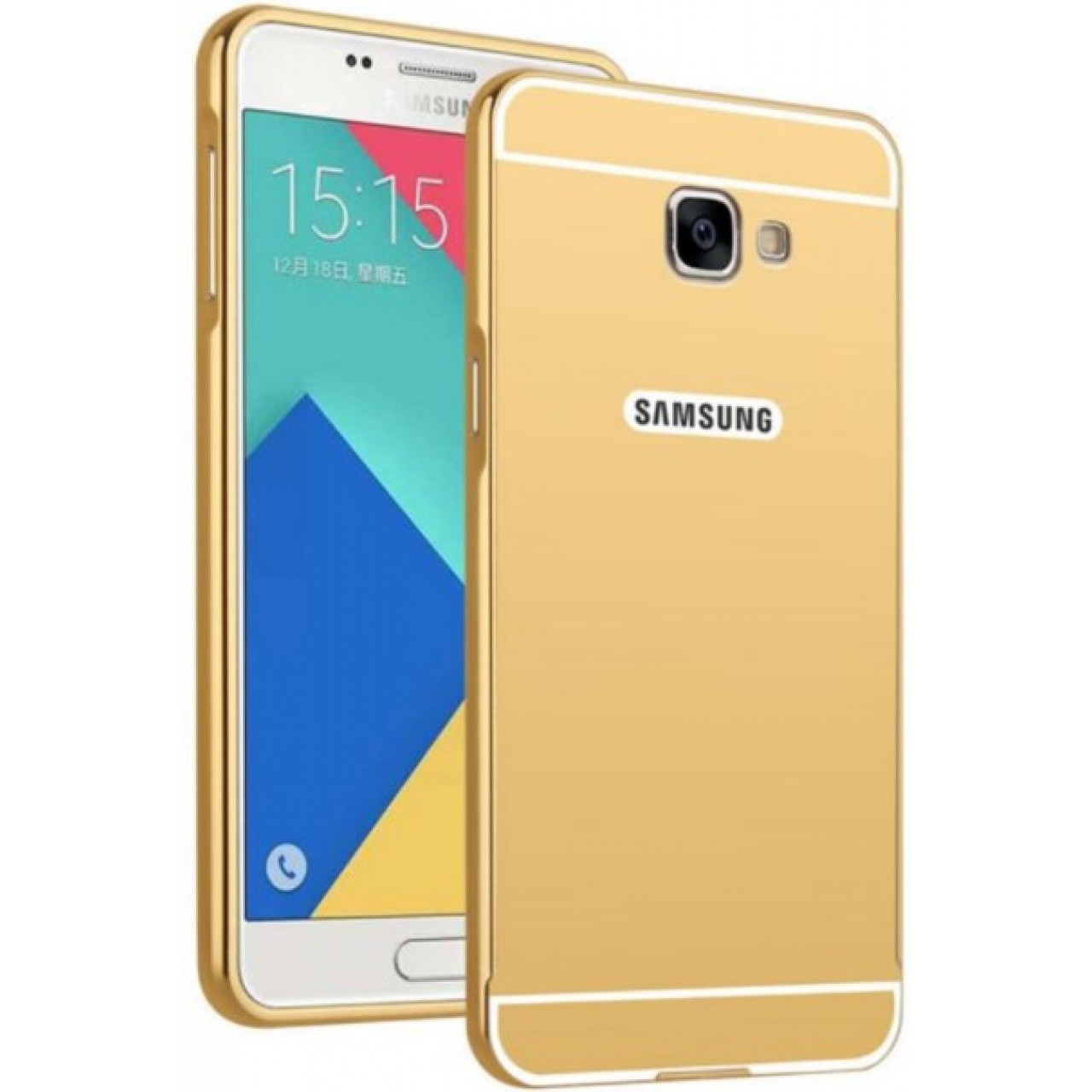 Θήκη Samsung Galaxy A3 2016 ( A310 ) Αποσπώμενη PC Πλαίσιο Αλουμινίου Καθρέφτης - 3073 - Χρυσό - OEM