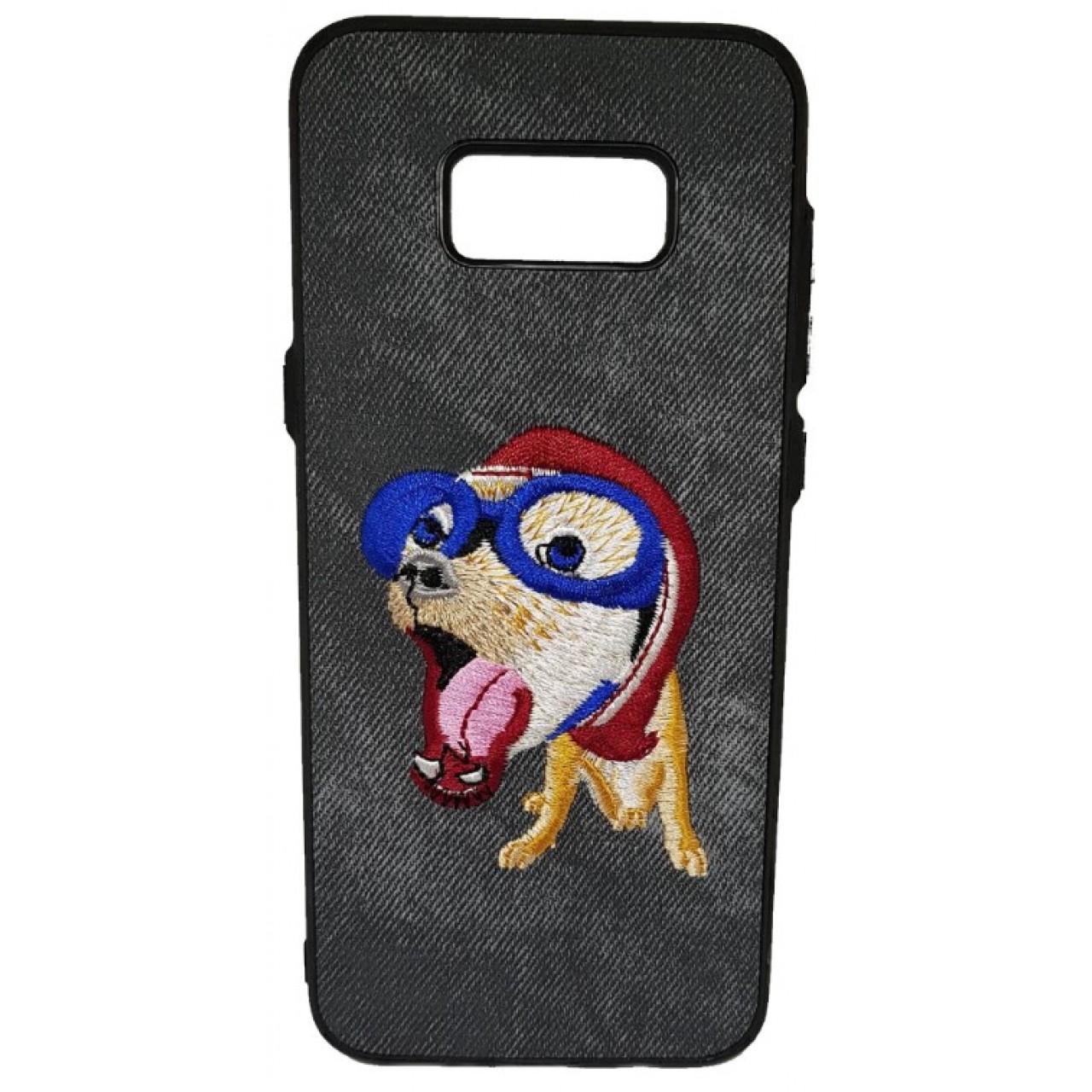 Θήκη Samsung Galaxy S8 (G950) Hard (Σκληρή) Back cover New Design Art Handmade Σκύλος Πλεκτός - Γκρί - 3314 - OEM