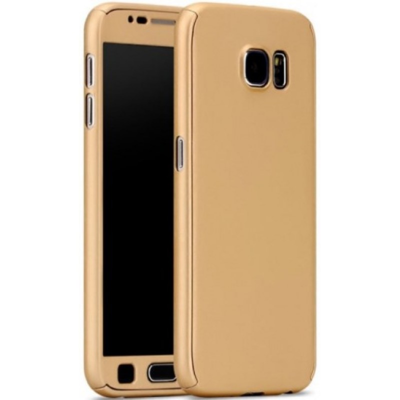 Θήκη Samsung Galaxy S7 Edge Σιλικόνης 360 Full body - 3324 - Χρυσό - OEM