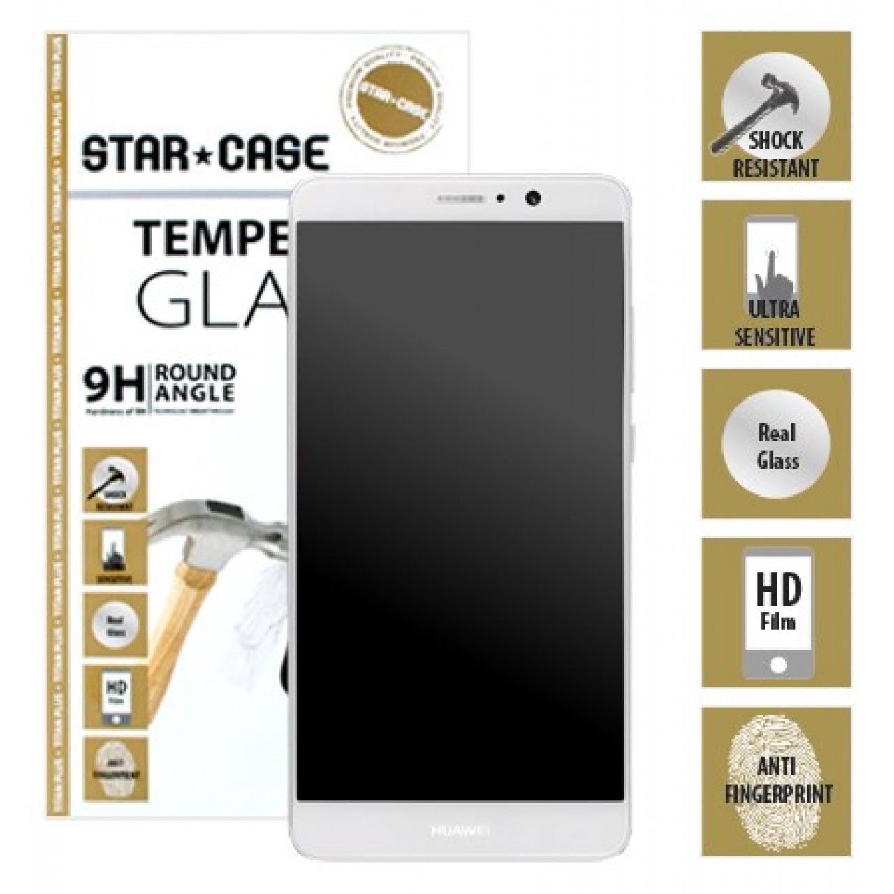 Tempered Glass (Τζάμι) - Προστασία Οθόνης για Huawei Mate 9 Star-Case®  TITAN Plus  - 3443 - Διάφανο