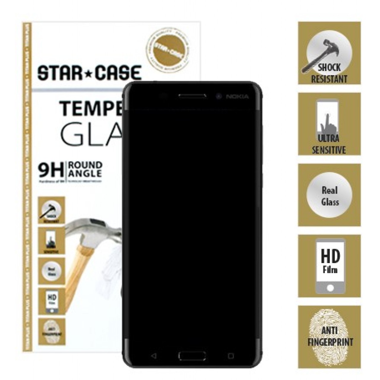 Tempered Glass (Τζάμι) - Προστασία Οθόνης για Nokia 6 Star-Case®  TITAN Plus  0.3mm - 3446 - Διάφανο