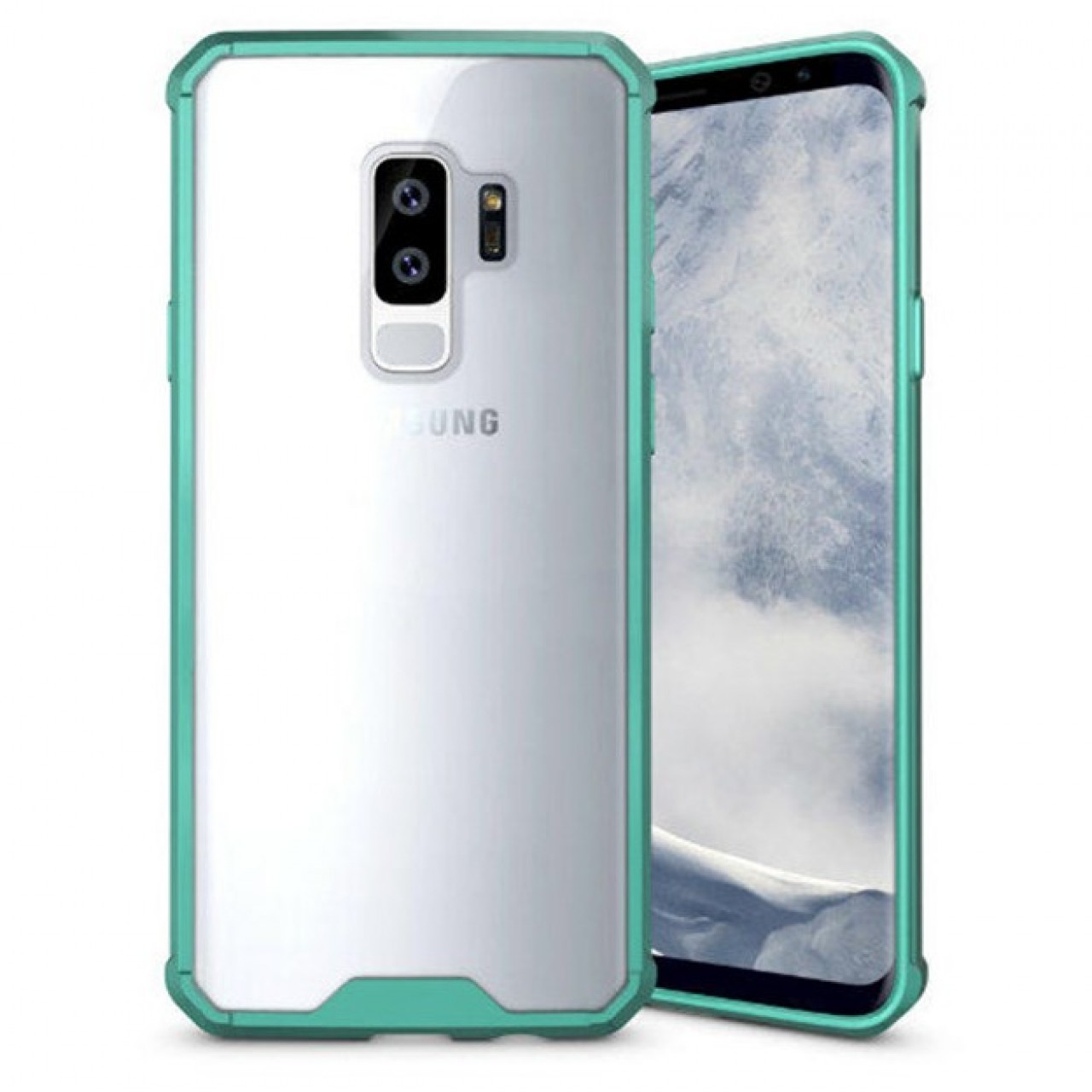 Θήκη Samsung Galaxy S9 (G960F) Shockproof Back Cover - 3698 - Διάφανο Πράσινο - OEM