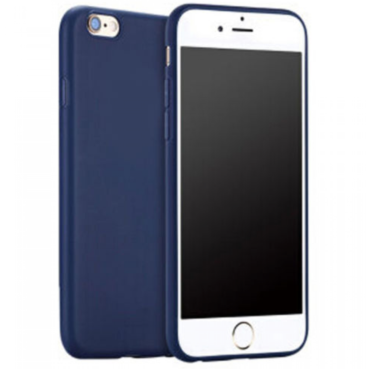 Θήκη iphone 6 plus Σιλικόνης Ματ TPU Candy Χωρίς τρύπα στο σήμα - 3754 - Σκούρο Μπλε - OEM