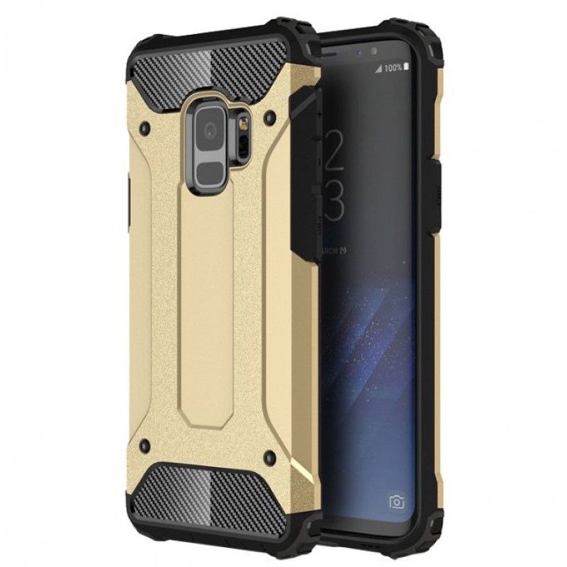 Θήκη Samsung Galaxy S9 (G960F) Hybrid Armor Σιλικόνης και Σκληρό πλαστικό (PC & TPU) - 3776 - Χρυσό - OEM