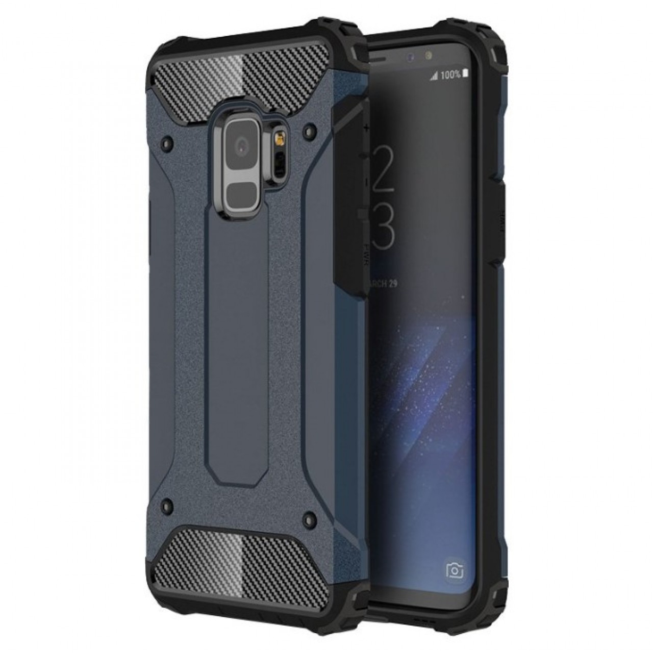 Θήκη Samsung Galaxy S9 (G960F) Hybrid Armor Σιλικόνης και Σκληρό πλαστικό (PC & TPU) - 3777 - Σκούρο Μπλέ - OEM