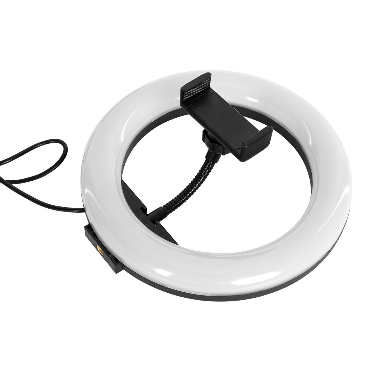Ring Light Φ20cm LED SMD 20W 2000lm 180° DC 5V με Καλώδιο Τροφοδοσίας USB Ενσωματωμένο Χειριστήριο & 1 Βάση Τηλεφώνου RGBW+WW - 5436
