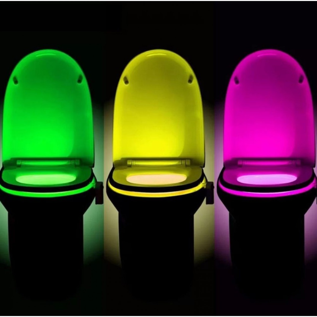 Φωτιστικό led με 8 χρώματα και αισθητήρα κίνησης για λεκάνη τουαλέτας - 5524