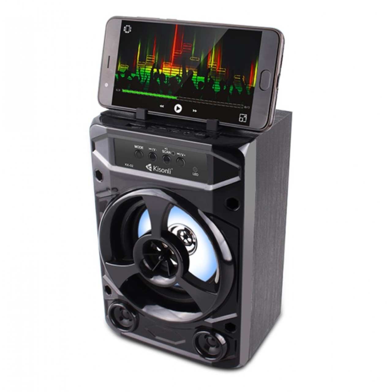 Speaker Kisonli KK-02, Bluetooth, USB, SD, FM - 5033 - Μαύρο