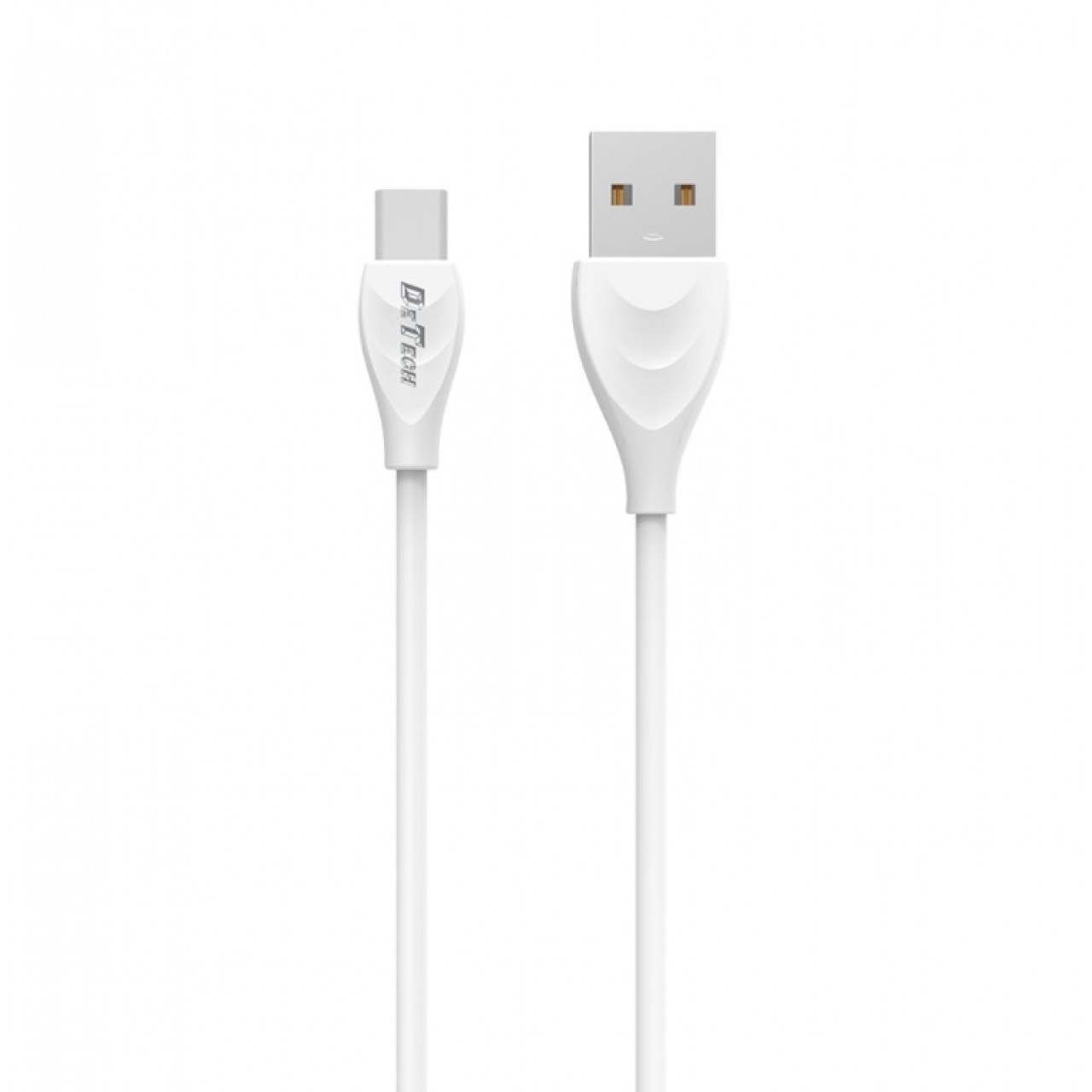 Καλώδιο DeTech DE-24C USB 2.0 Type-C 1Μ - 5031 - Λευκό