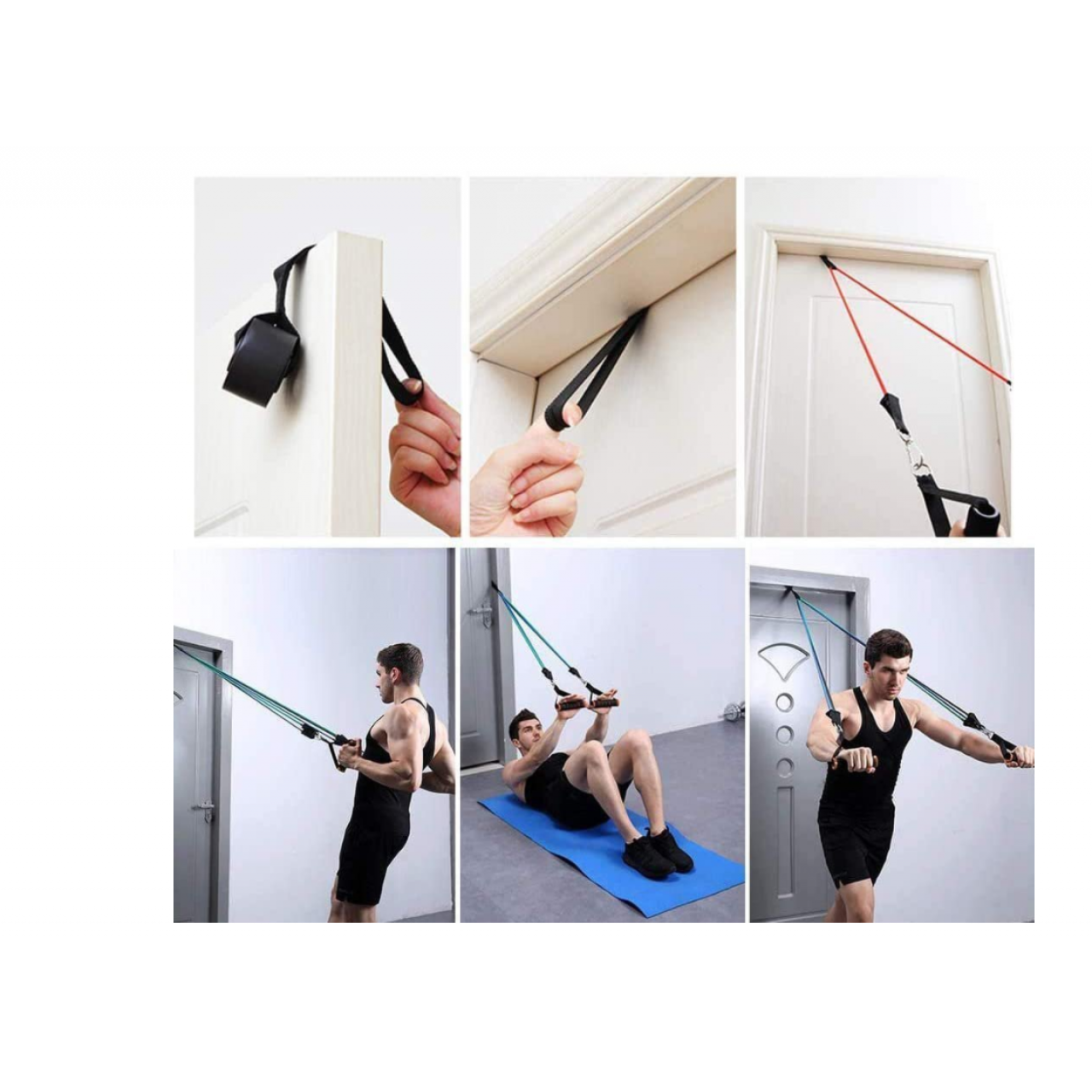Λάστιχα γυμναστικής (αντίστασης) Wozinsky 11 Pack Exercise Resistance Bands with Handles Exercise Stretch Fitness Home Set Incl - 5005