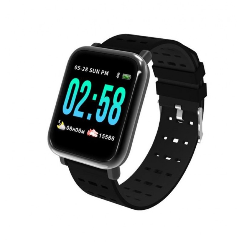 Smartwatch Bracelet 46mm ρολόι A6 - 5053 - Μαύρο - OEM
