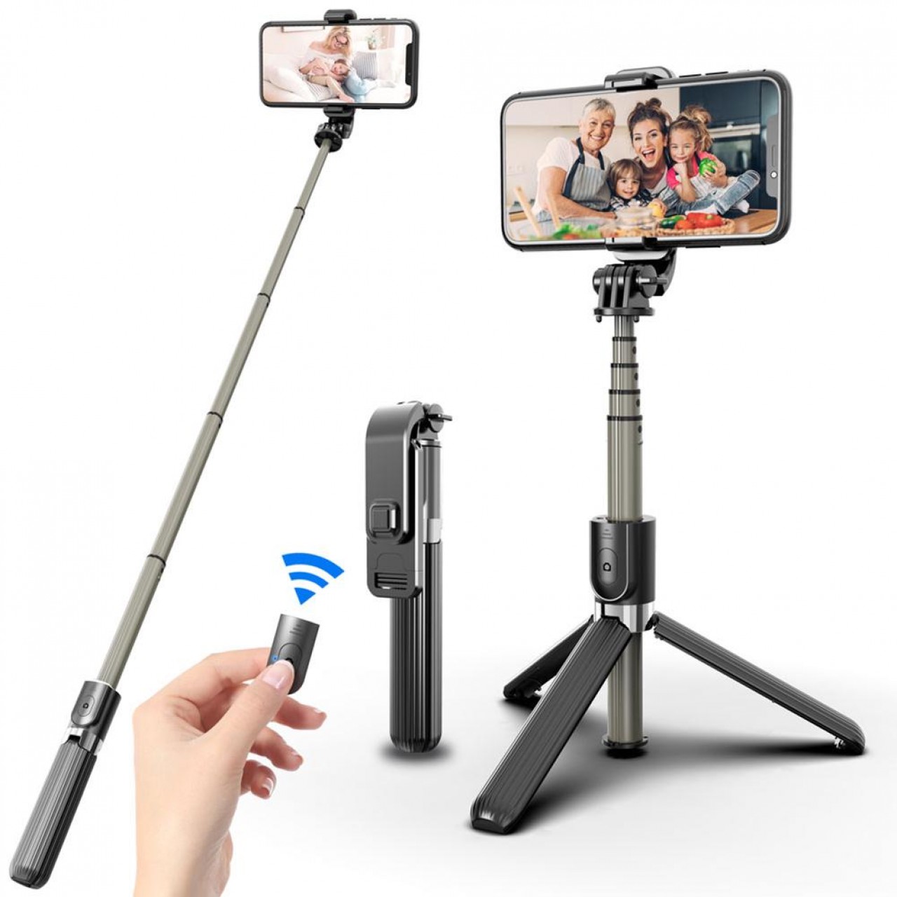 L03 Bluetooth Selfie Stick Tripod Μαύρο - 5376
