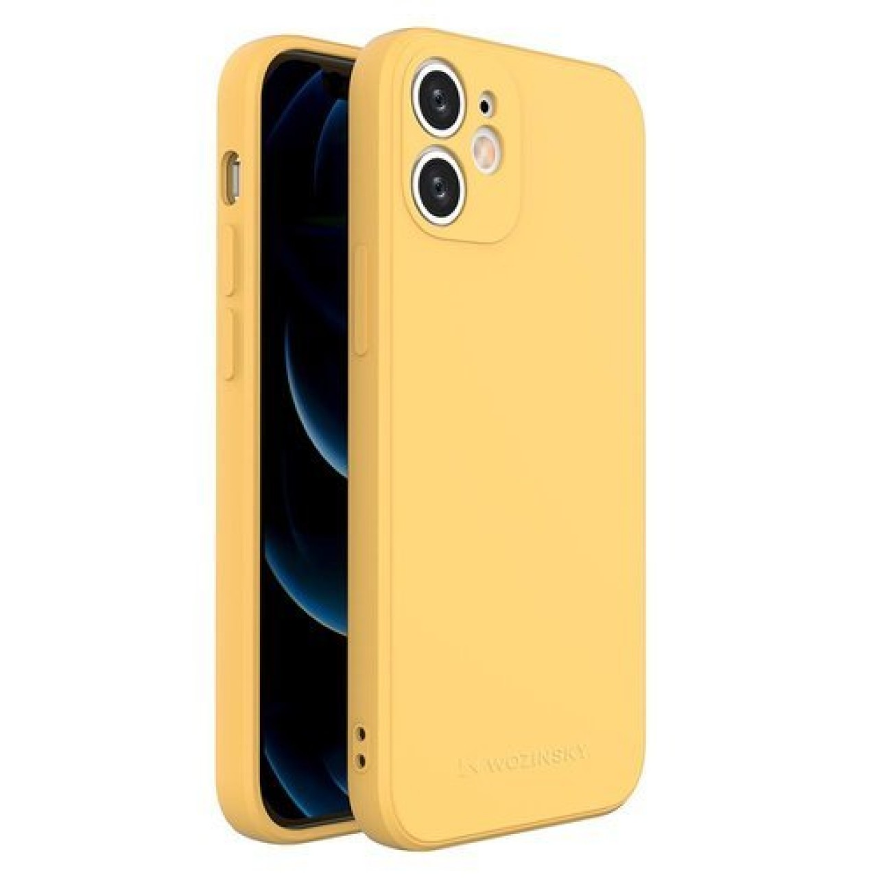 Θήκη iPhone 12 mini Σιλικόνης - 5571 - Κίτρινο - Wozinsky