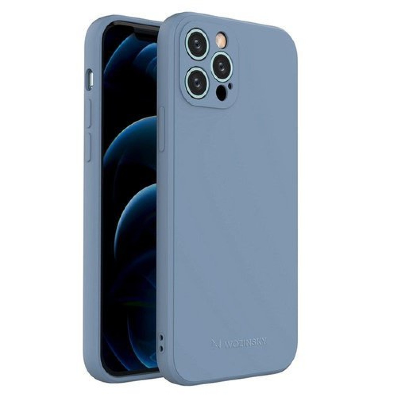 Θήκη iPhone 12 Pro Back Cover Σιλικόνης - 5583 - Μπλέ - Wozinsky