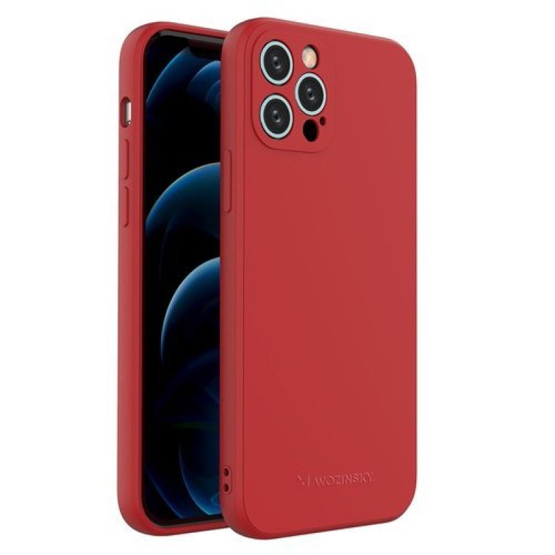 Θήκη iPhone 12 Pro Back Cover Σιλικόνης - 5584 - Κόκκινο - Wozinsky