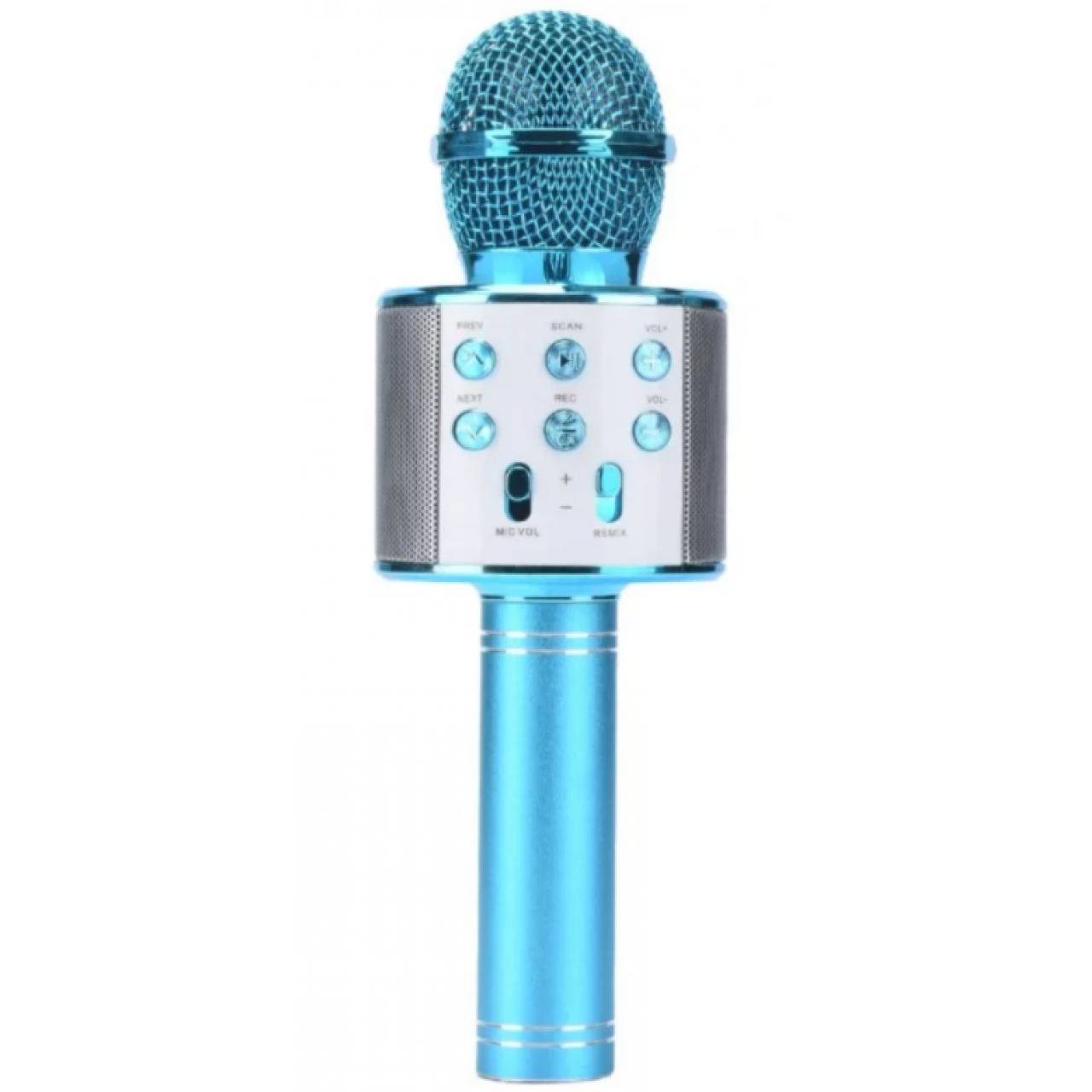 Ασύρματο Μικρόφωνο Bluetooth με Ενσωματωμένο Ηχείο και Karaoke WS-858 - Μπλε - 5792