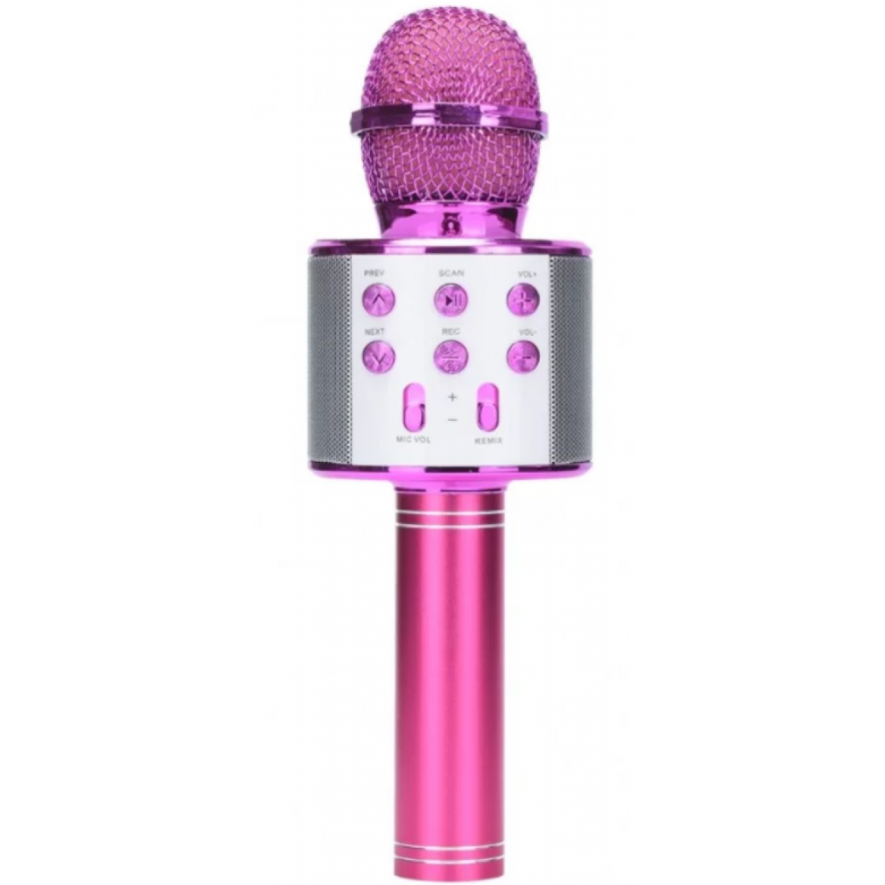 Ασύρματο Μικρόφωνο Bluetooth με Ενσωματωμένο Ηχείο και Karaoke WS-858 - Ροζ - 5793