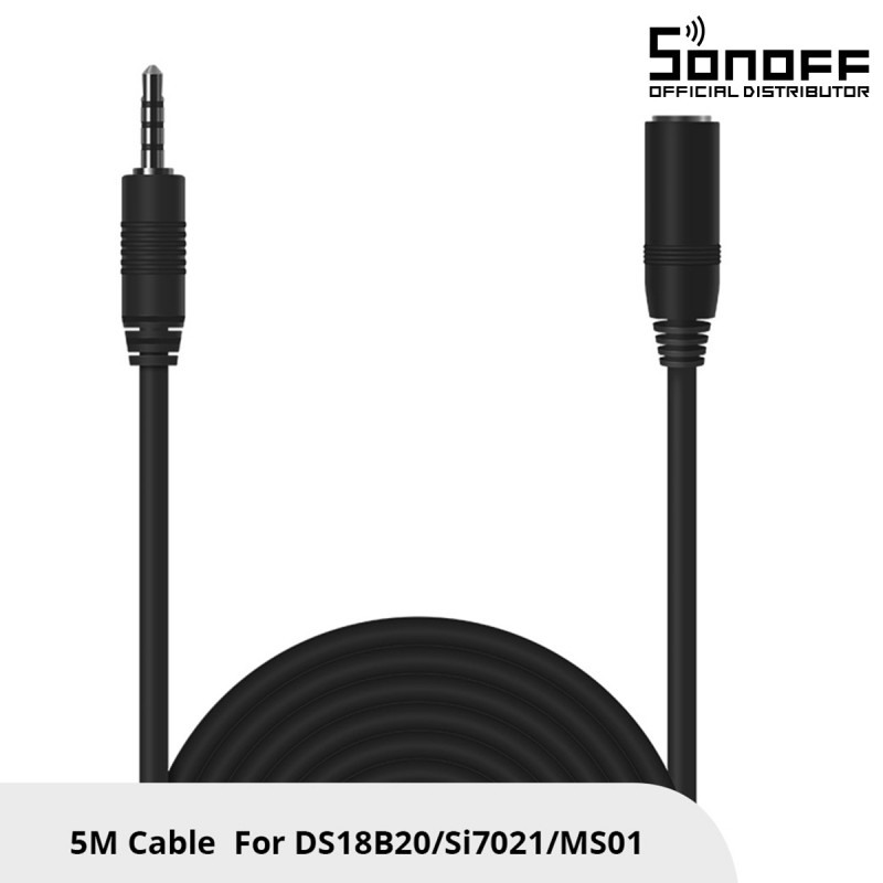 GloboStar® 80038 SONOFF AL560-R2 - 5M Sensor Extension Cable for DS18B20 & Si7021 & MS01 Models - 6294