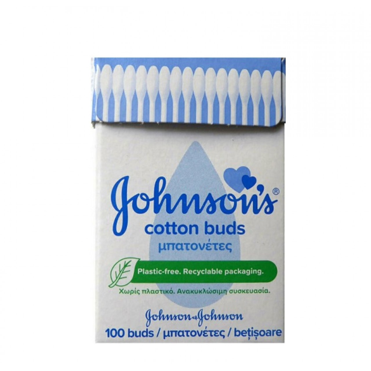 Johnson & Johnson Μπατονέτες σε Ανακυκλώσιμη Συσκευασία 100τμχ - 6329