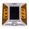 GloboStar® 71481 Αυτόνομος Ηλιακός Ανακλαστήρας Οδοστρώματος Strobe LED με Φωτοβολταϊκό Πάνελ & Μπαταρία Ni-MH 600mAh Αδιάβροχος IP68 Πορτοκαλί 610nm Ορατότητας 500m - Max Pass Load 20 Τόνους - 6425