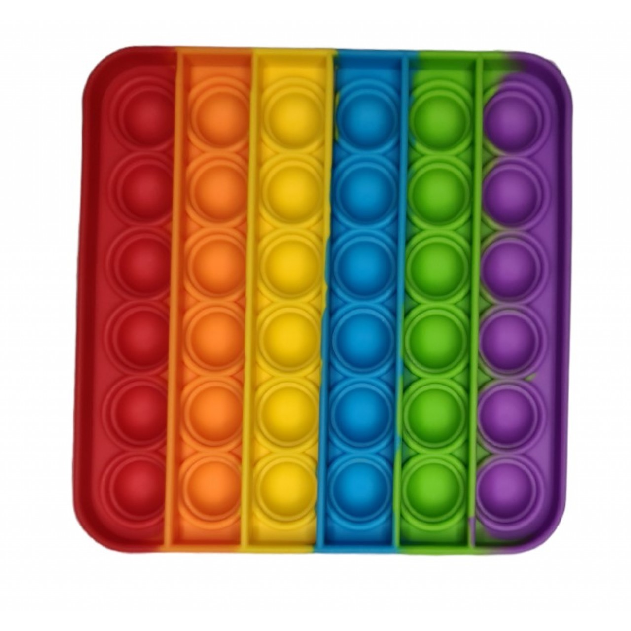 POP IT Fidget Anti Stress Bubble Αγχολυτικό Παιχνίδι  Rainbow Τετράγωνο - 5198