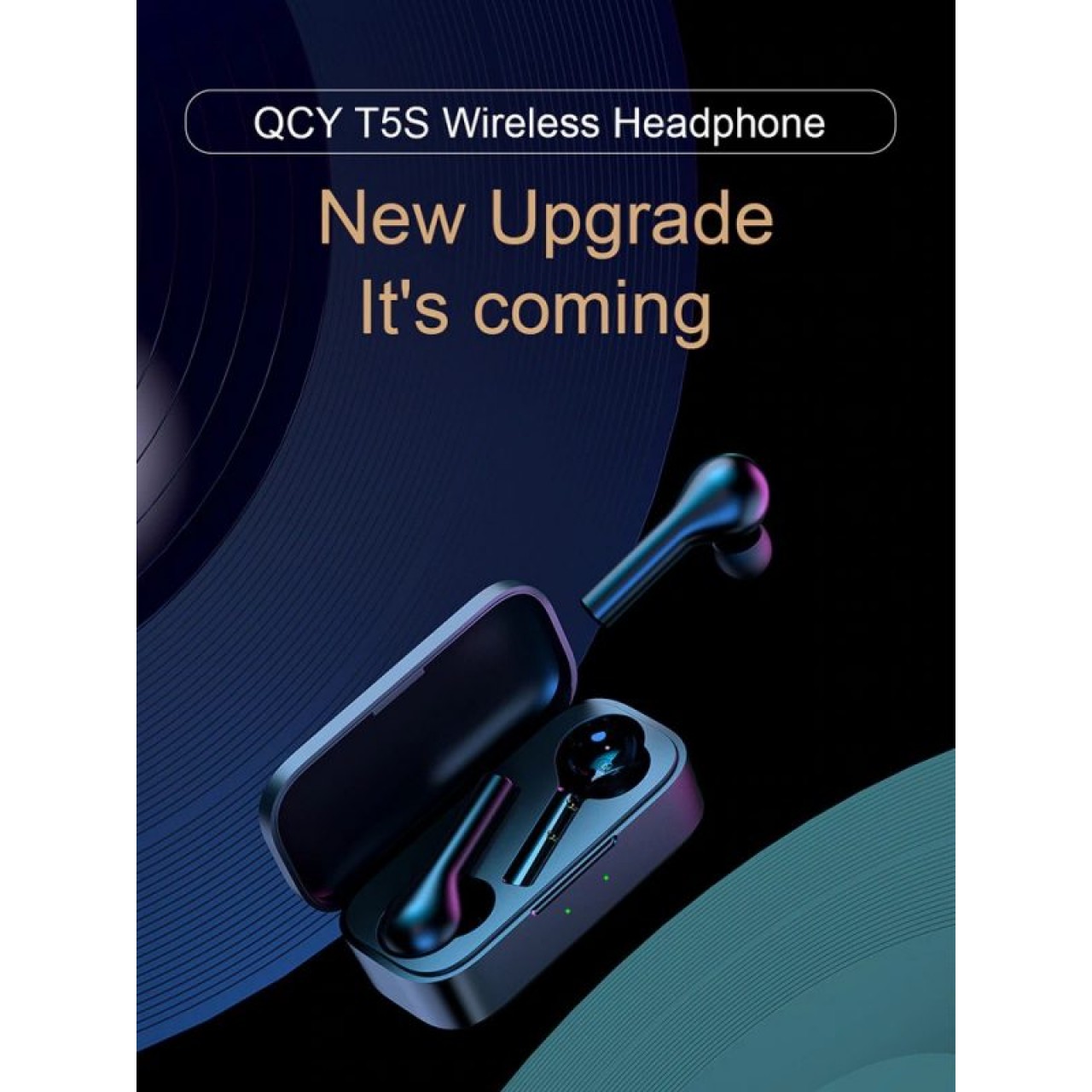 QCY T5 TWS BLACK TRUE WIRELESS GAMING EARBUDS 5.1 BLUETOOTH HEADPHONES ENC IPX5 SPEAKER 6MM 5HRS - 5273