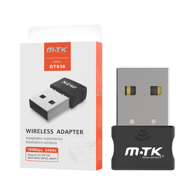 Αντάπτορας USB Wifi Mtk Gt836 150mbps, 24ghz 64/128 Support E Wireless Adaptador - 5502 