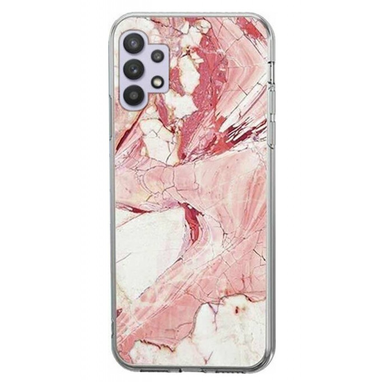 Θήκη για Samsung Galaxy A32 5G Marble TPU Back Cover Σιλικόνης - 6011 - Ροζ - OEM