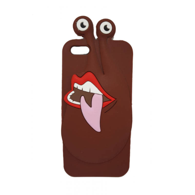 Θήκη iphone 5 / 5s / SE Snail 3D Σιλικόνης - 3960 - Καφέ - ΟΕΜ