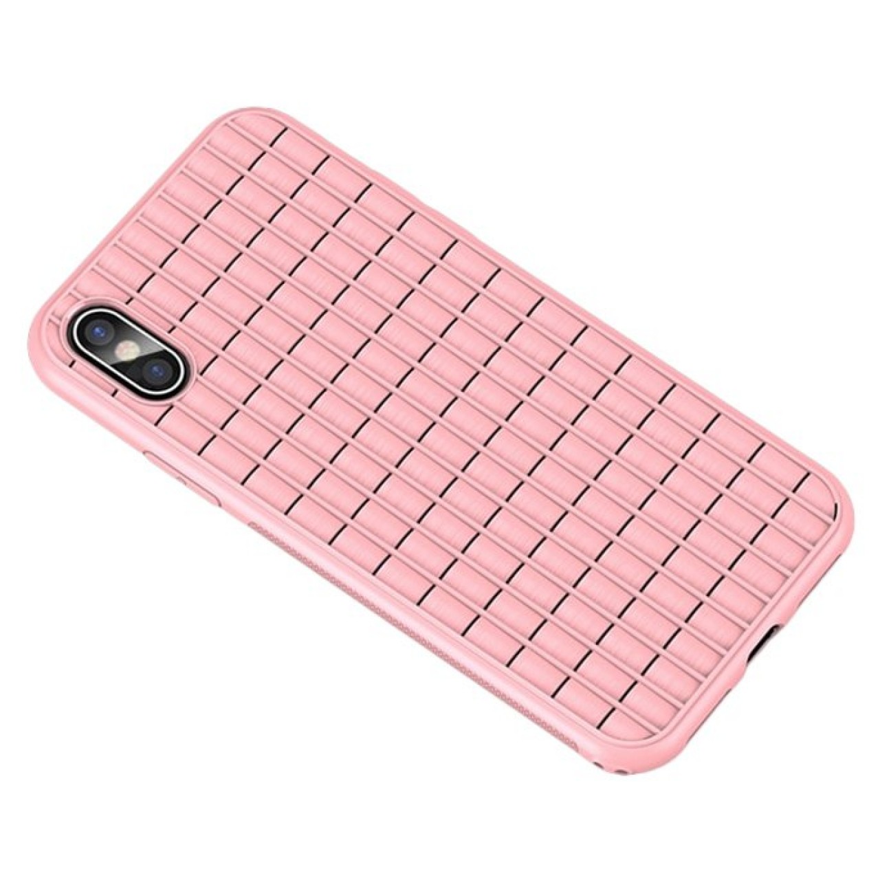 Θήκη iphone X/XS iPaky Waffle Flexible Cover TPU Σιλικόνης - 4600 - Ροζ - ΟΕΜ