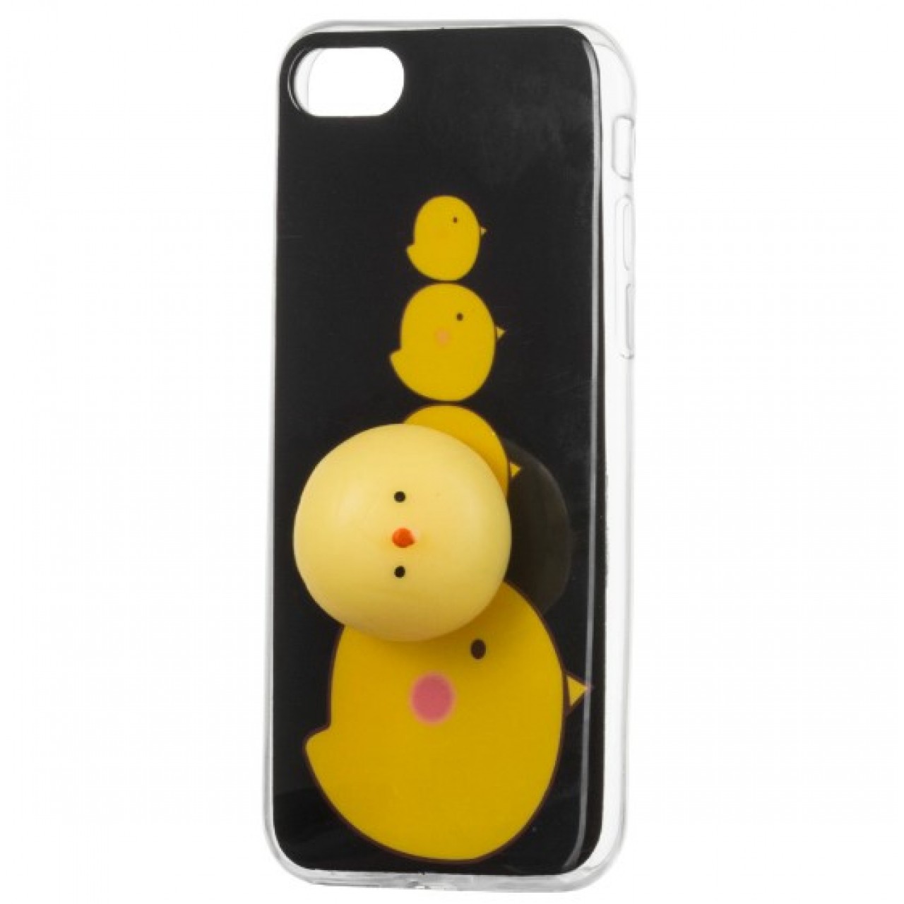 Θήκη iphone 7/8 4D Σιλικόνης Αντί-στρες Squishy Κοτόπουλο - 4265 - Μαύρο - ΟΕΜ