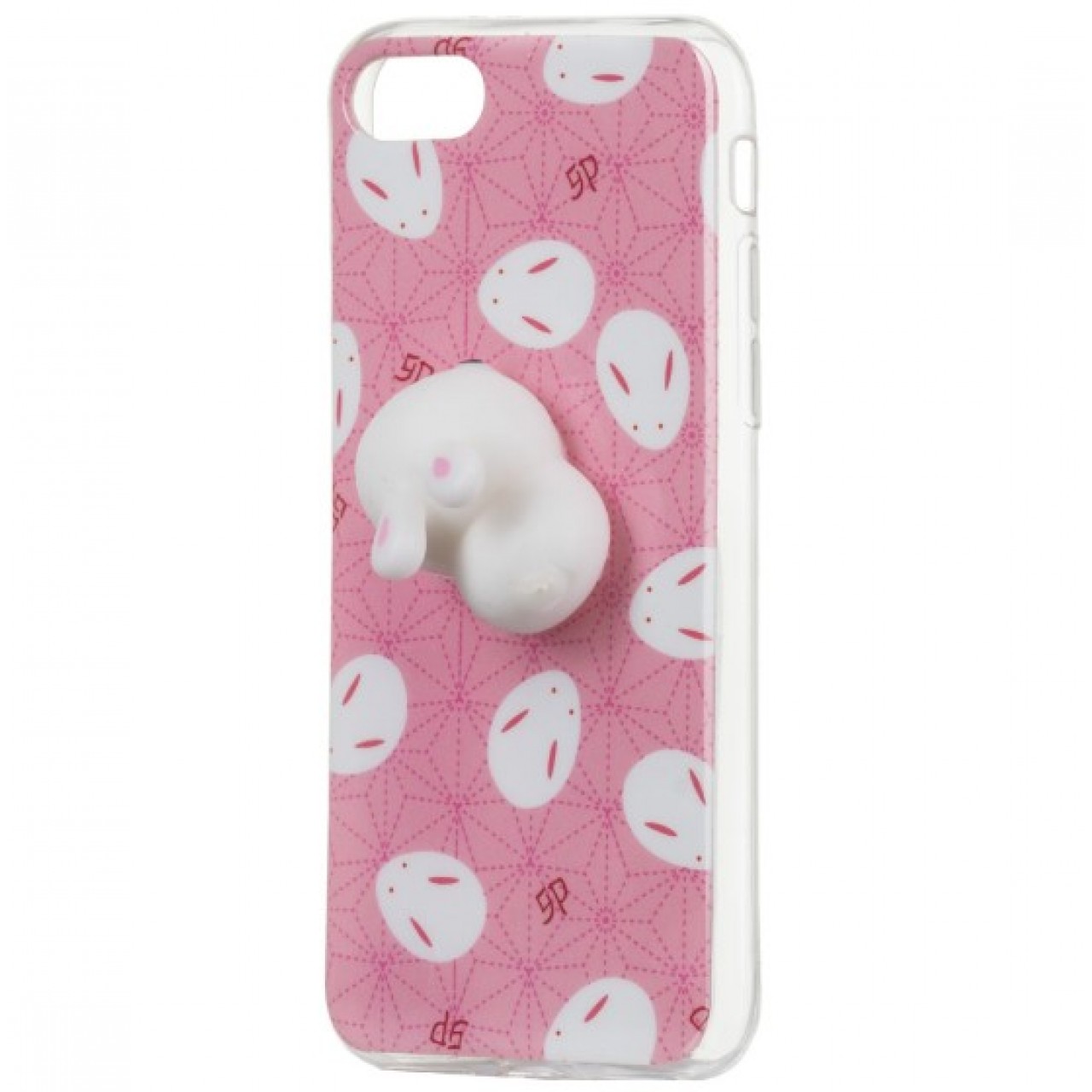 Θήκη iphone 7/8 4D Σιλικόνης Αντί-στρες Squishy Κουνέλι - 4266 - Ροζ - ΟΕΜ