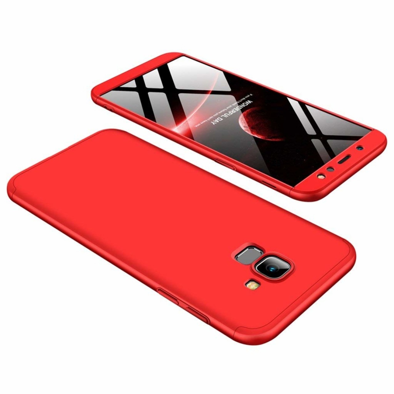 Θήκη Samsung Galaxy A6 2018 Full Body GKK 360° Σκληρή Πλαστική - 4557 - Κόκκινο - ΟΕΜ