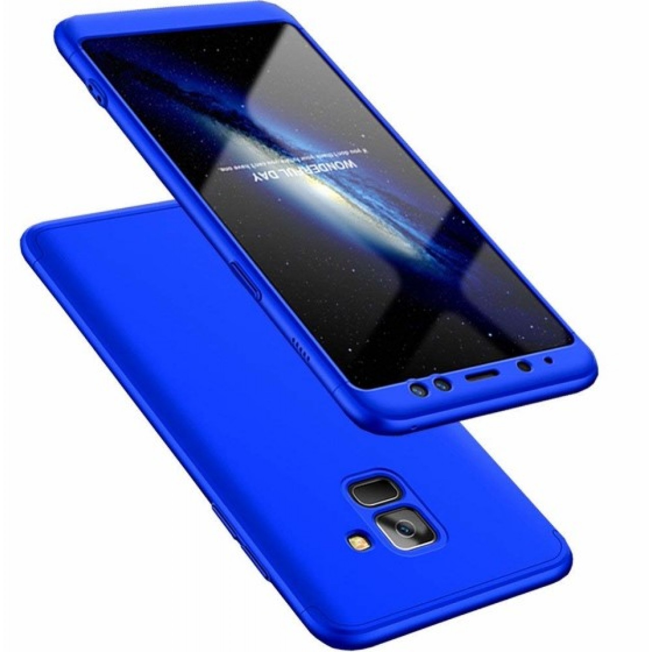 Θήκη Samsung Galaxy A8 2018 A530 Full Body GKK 360° Σκληρή Πλαστική - 4639 - Μπλε - ΟΕΜ