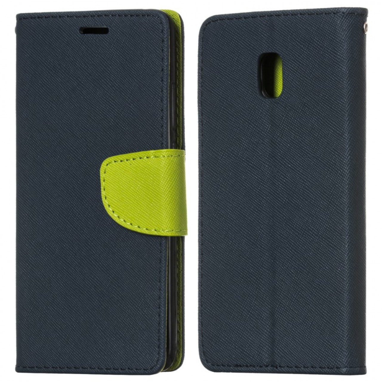 Θήκη Samsung Galaxy J3 (2017) PU Leather Πορτοφόλι flip Fancy Diary - 4274 - Σκούρο Μπλέ - OEM