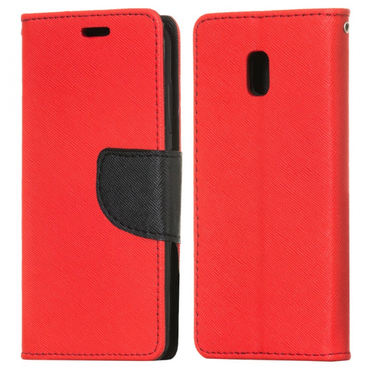 Θήκη Samsung Galaxy J3 (2017) PU Leather Πορτοφόλι flip Fancy Diary - 4275 - Κόκκινο - OEM